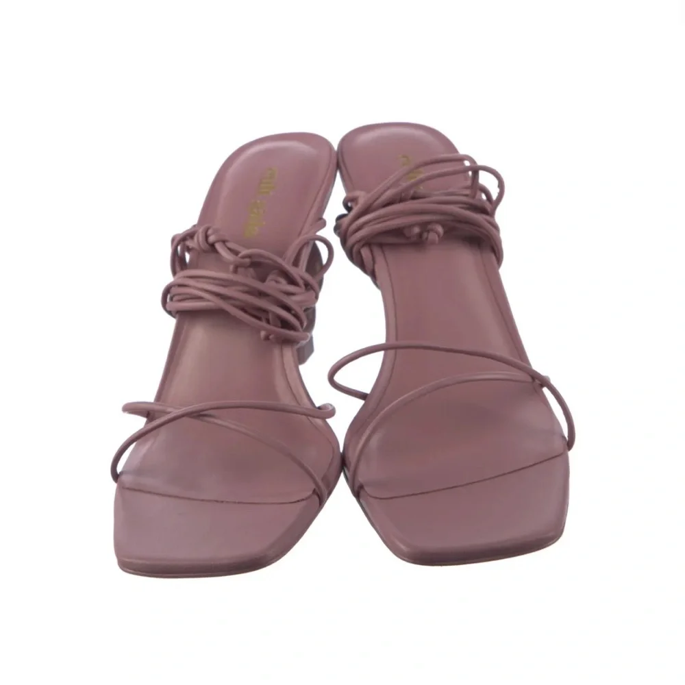 Cult Gaia Zadie Mauve Ankle Strap Heels